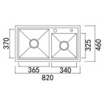 Chậu rửa bát inox NOBINOX LIKEN NL786 - Ảnh 2