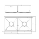 Chậu rửa bát inox NOBINOX LUMIA NJ524 - Ảnh 2