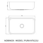 Chậu rửa bát inox NOBINOX PURA NT622U - Ảnh 2