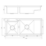 Chậu rửa bát inox NOBINOX RAZIA NJ575 - Ảnh 2