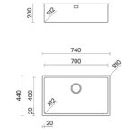 Chậu rửa bát inox NOBINOX TASCA CANOVA NT699PK BA7000Y - Ảnh 2