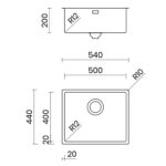 Chậu rửa bát inox NOBINOX TASCA PURA NT654U BA5000I - Ảnh 2