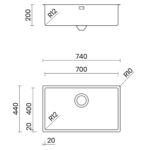 Chậu rửa bát inox NOBINOX TASCA PURA NT670U BA7000I - Ảnh 2