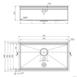 Chậu rửa bát inox NOBINOX TASCA STEP NT644U SA7000C - Ảnh 2