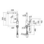 Vòi rửa bát NOBINOX MANIA NB216LTB CU128117 1GUP