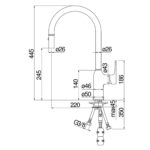 Vòi rửa bát NOBINOX RING NB131L MP117137CR - Ảnh 2