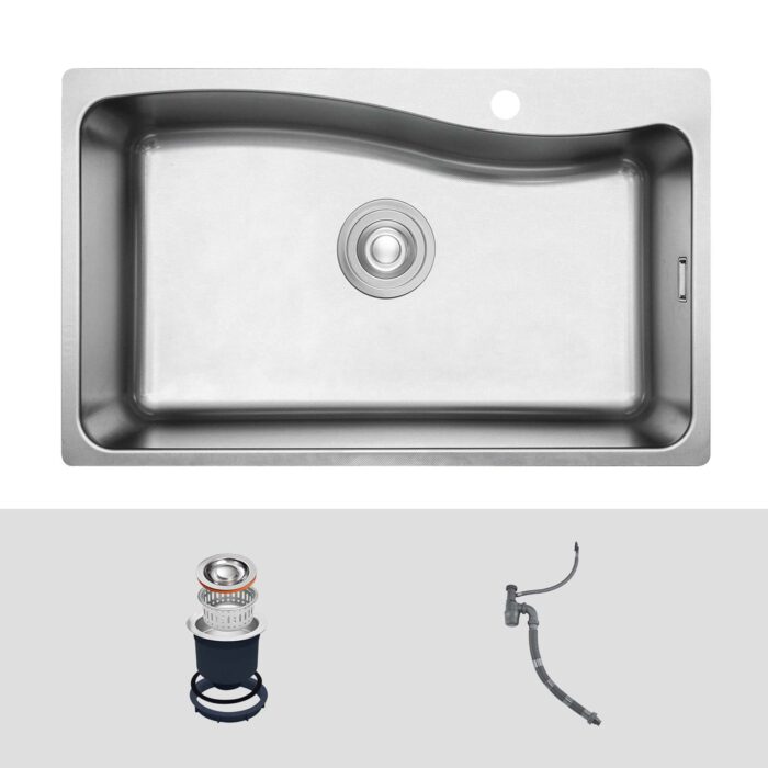 Chậu rửa bát inox KLUGER KF8131FS dòng K300 - Ảnh 2