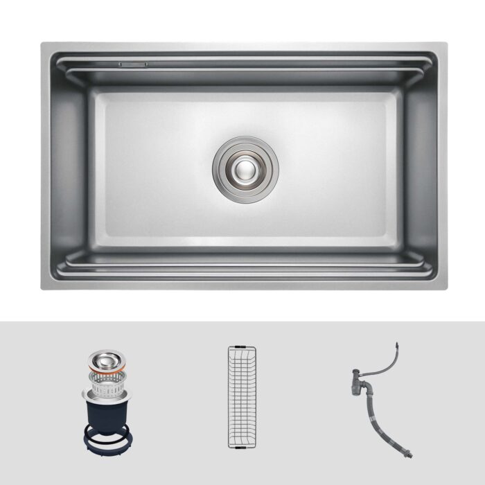 Chậu rửa bát inox KLUGER KG7044FS Basic dòng K600 - Ảnh 2