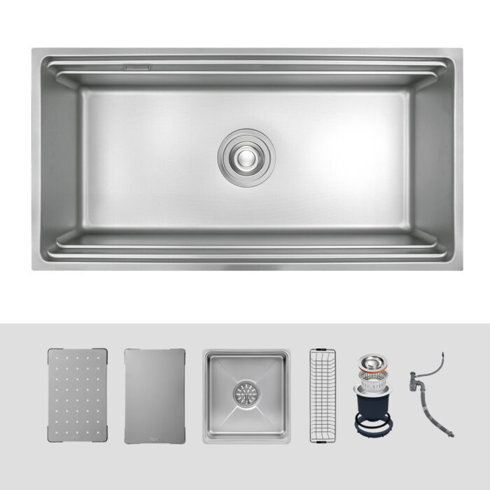 Chậu rửa bát inox KLUGER KG8644FS Plus dòng K600 - Ảnh 2