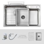 Chậu rửa bát inox KLUGER KH8048FS Plus dòng HARU - Ảnh 2