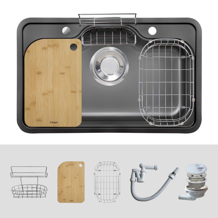 Chậu rửa bát inox KLUGER KT8050FB Plus dòng TAKI - Ảnh 2