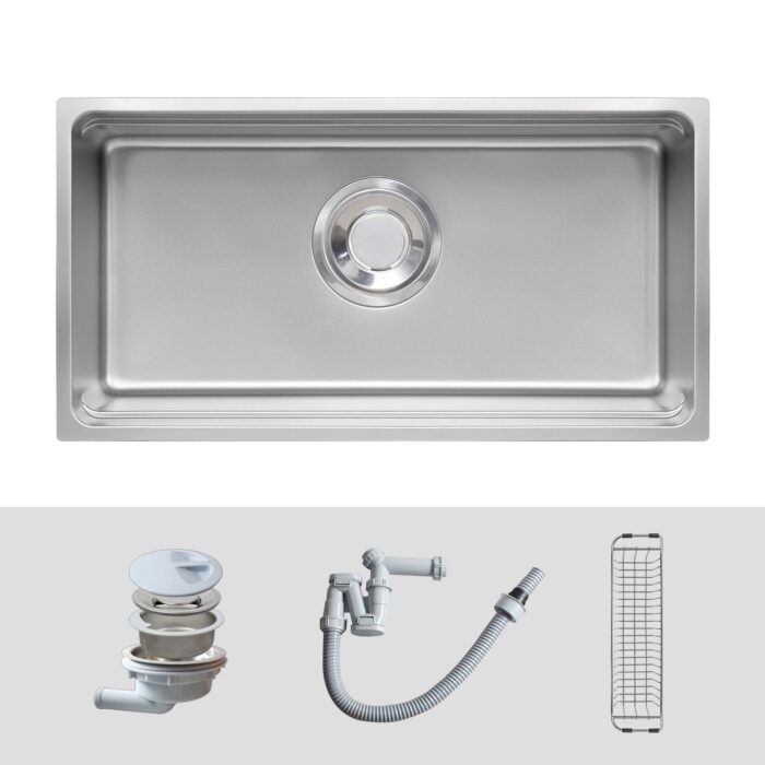 Chậu rửa bát inox KLUGER KU8844FS Basic dòng MOD - Ảnh 2