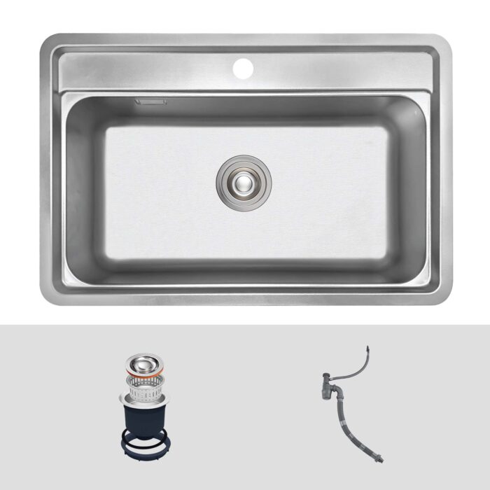 Chậu rửa bát inox KLUGER KW8101FS dòng K100 - Ảnh 2