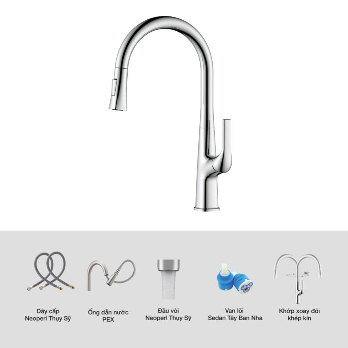 Vòi rửa bát KLUGER KLF0002C - Ảnh 3