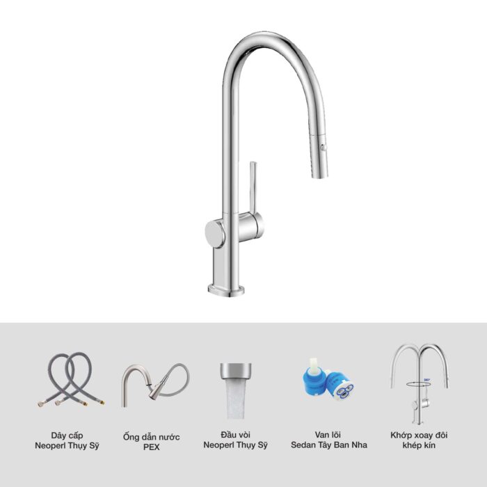 Vòi rửa bát KLUGER KLF0003SC - Ảnh 3