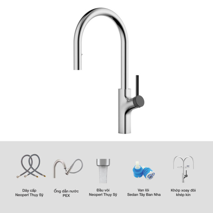 Vòi rửa bát KLUGER KLF0006C - Ảnh 3