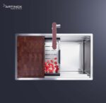 Chậu rửa bát inox NOBINOX ARTINOX TITANIUM NA875U 00008PI704025 - Ảnh 4