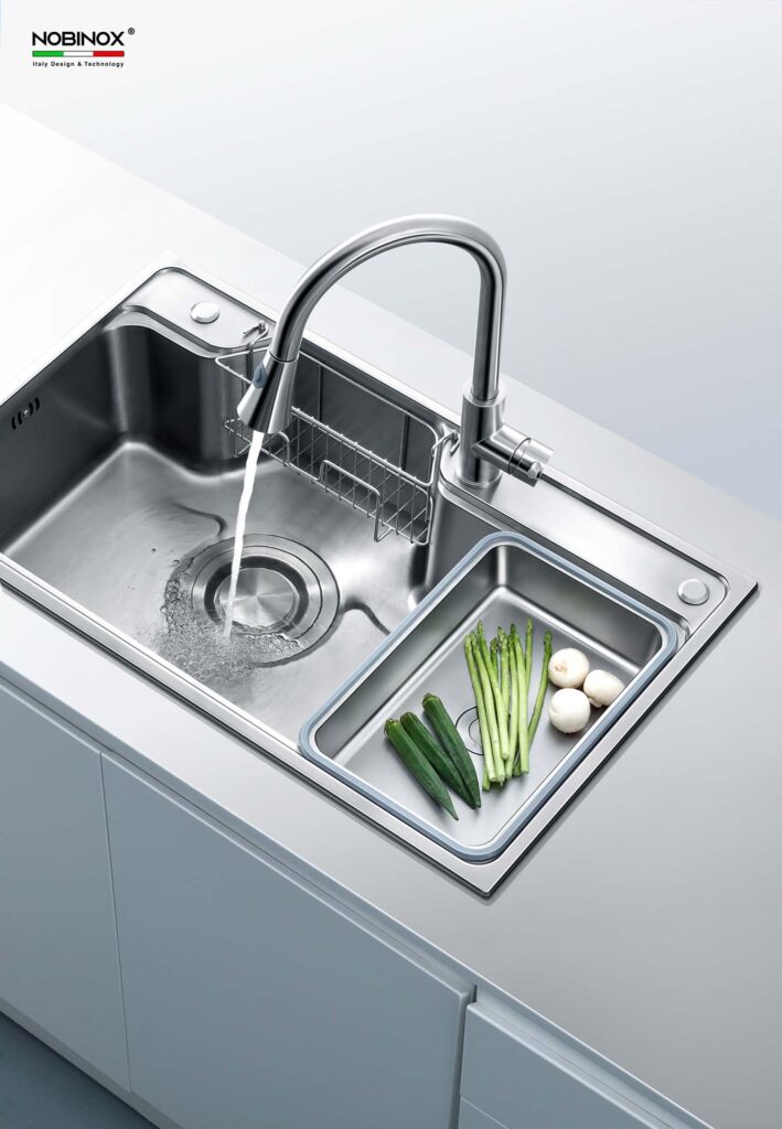 Chậu rửa bát inox NOBINOX HIGON NH905 - Ảnh 10