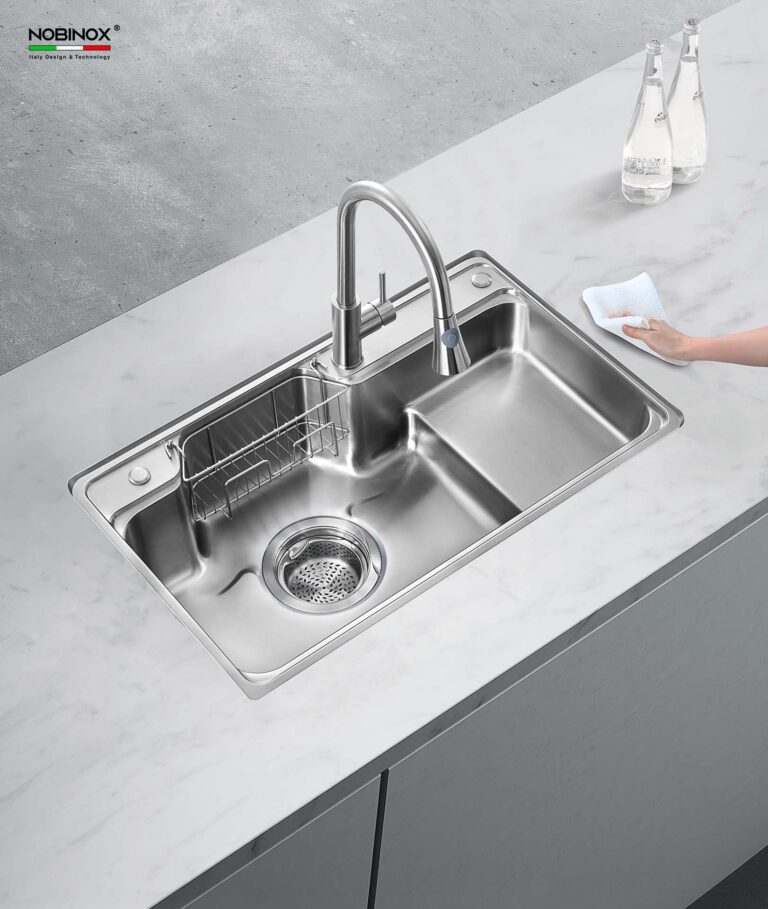 Chậu rửa bát inox NOBINOX HIGON NH905 - Ảnh 12