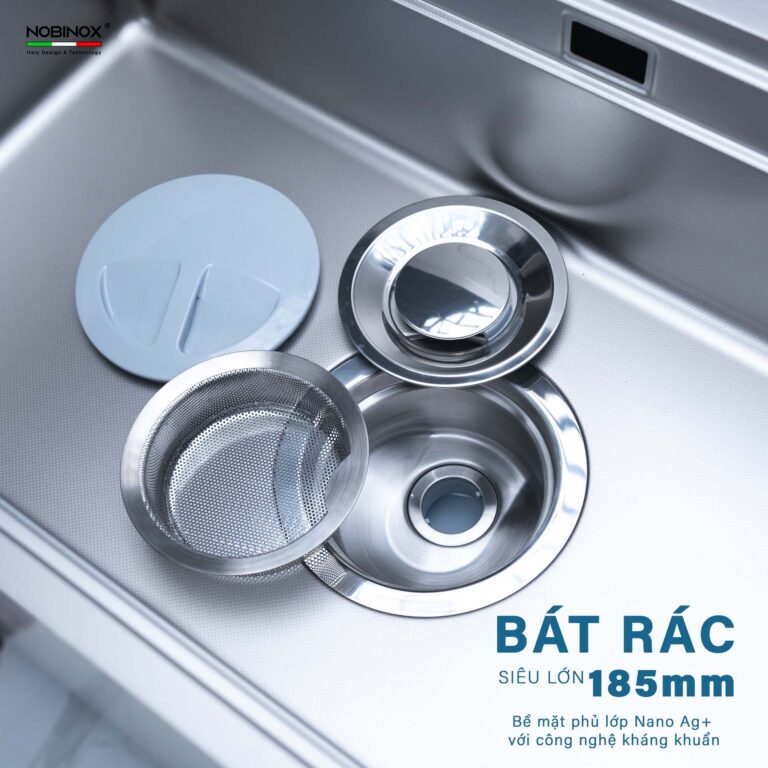 Chậu rửa bát inox NOBINOX LIRA NJ560D - Ảnh 14