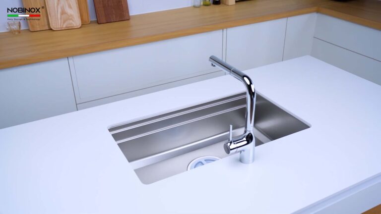 Chậu rửa bát inox NOBINOX LIRA NJ562D - Ảnh 6