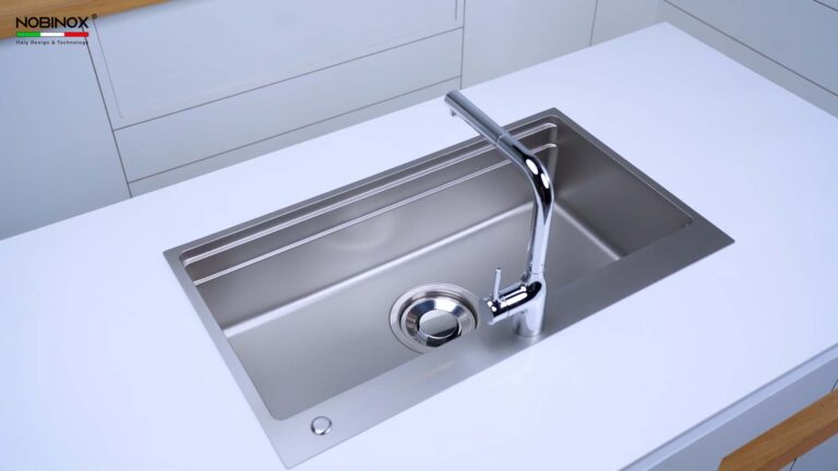 Chậu rửa bát inox NOBINOX LIRA NJ564D - Ảnh 6