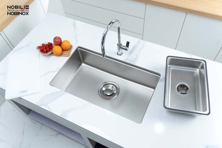 Chậu rửa bát inox NOBINOX ROSA NN974DT - Ảnh 4