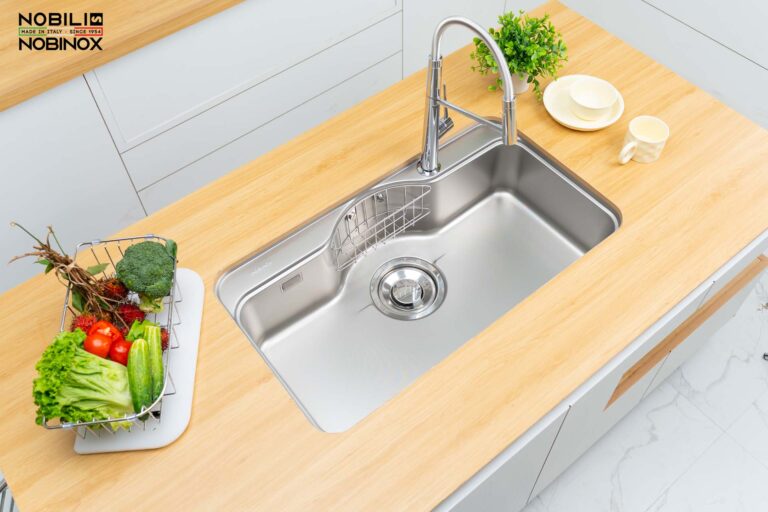 Chậu rửa bát inox NOBINOX ROSA NN995D - Ảnh 5