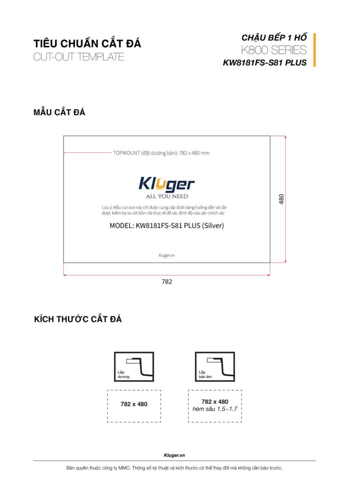 Chậu rửa bát inox KLUGER KW8181FS Plus dòng K800 - Ảnh 3