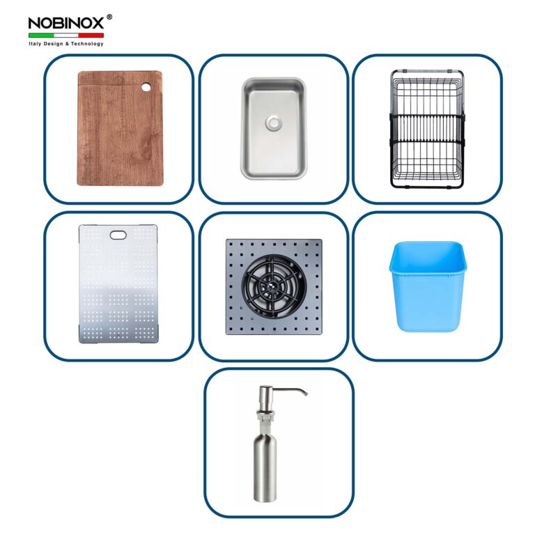 Chậu rửa bát inox NOBINOX LUMIA NJ511B - Ảnh 3