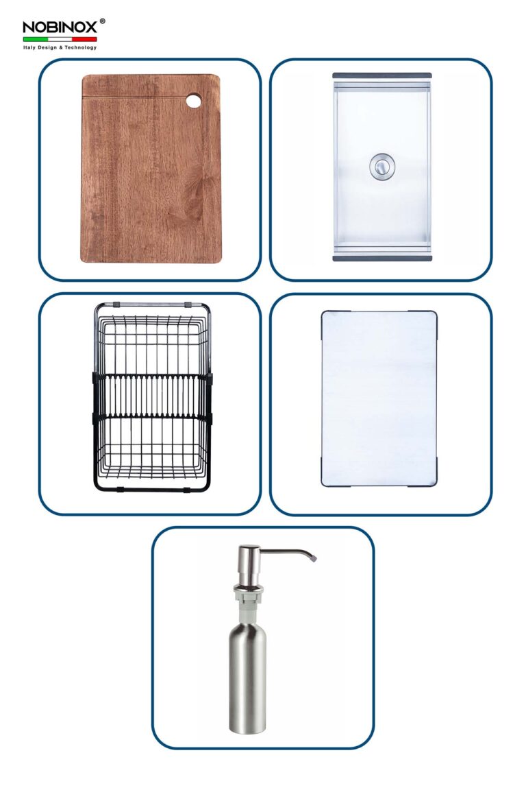 Chậu rửa bát inox NOBINOX RAZIA NJ575 - Ảnh 3