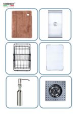 Chậu rửa bát inox NOBINOX RAZIA NJ577 - Ảnh 3