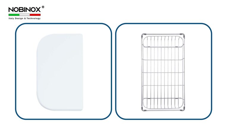 Chậu rửa bát inox NOBINOX ROSA NN995D - Ảnh 3