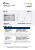 Chậu rửa bát inox KLUGER KF8121S dòng K200 - Ảnh 3