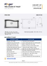 Chậu rửa bát inox KLUGER KF8131FS dòng K300 - Ảnh 3