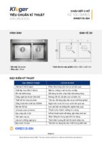 Chậu rửa bát inox KLUGER KW8211S dòng K2 100 - Ảnh 3