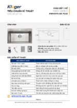Chậu rửa bát inox KLUGER KW8181FS Plus dòng K800 - Ảnh 4