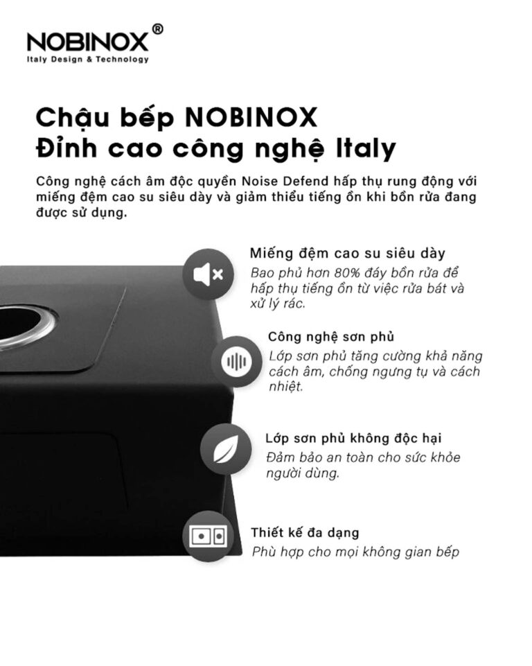 Chậu rửa bát inox NOBINOX LIKEN NL746 - Ảnh 20