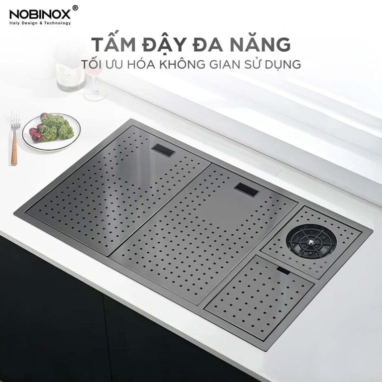 Chậu rửa bát inox NOBINOX LUMIA NJ510B - Ảnh 11