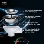 Chậu rửa bát inox NOBINOX PURA NT622U - Ảnh 5