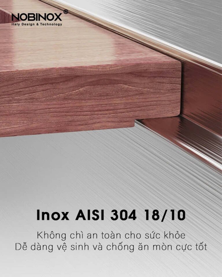 Chậu rửa bát inox NOBINOX RAZIA NJ575 - Ảnh 5