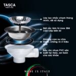 Chậu rửa bát đá NOBINOX TASCA MITO NT861B VI86B - Ảnh 6