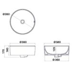 Chậu lavabo đặt bàn CAESAR L5225 - Ảnh 2