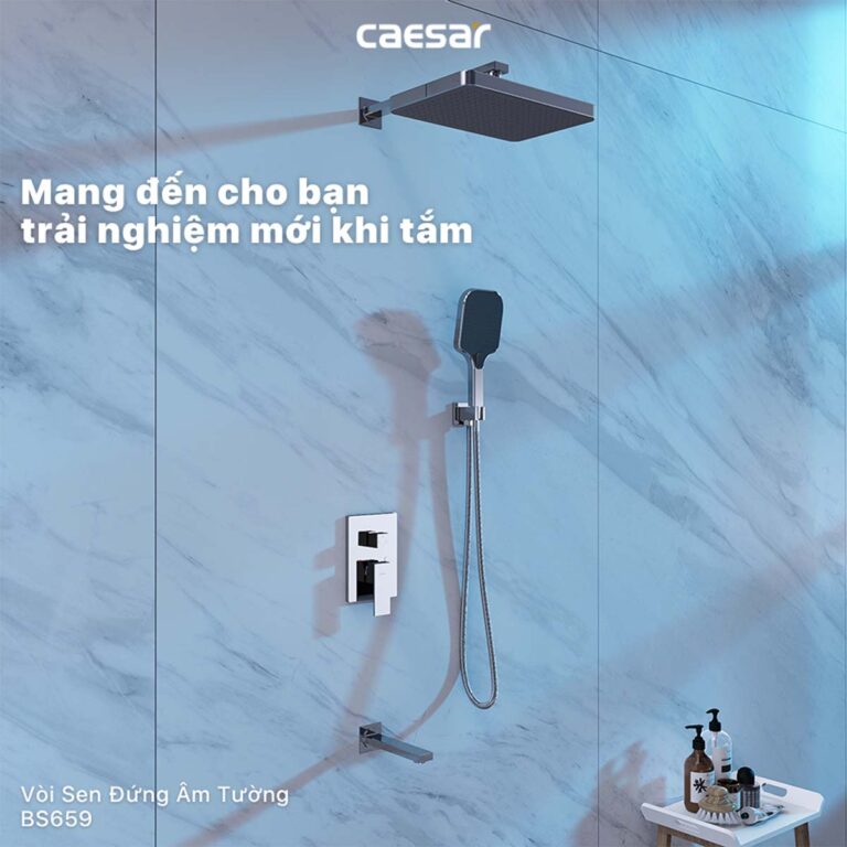 Vòi sen âm tường CAESAR BS659 nóng lạnh - Ảnh 7