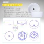 Chậu lavabo đặt bàn CAESAR L5225 - Ảnh 3