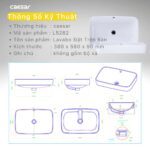 Chậu lavabo đặt bàn CAESAR L5262 - Ảnh 3