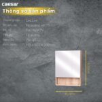 Tủ gương CAESAR EM1160W7V treo tường - Ảnh 2