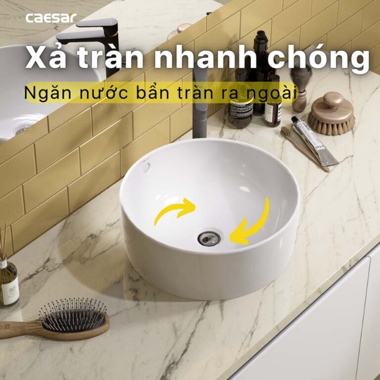 Chậu lavabo đặt bàn CAESAR L5225 - Ảnh 12