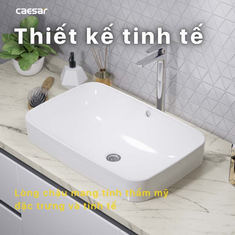 Chậu lavabo đặt bàn CAESAR L5262 - Ảnh 10