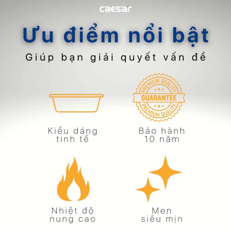 Chậu lavabo đặt bàn CAESAR L5262 - Ảnh 6